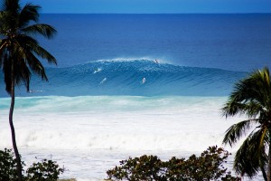 Unridden cleanup peak over in the paddle-in zone at Tres Palmas.